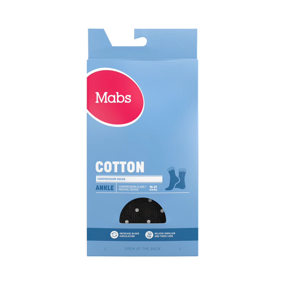 Mabs Cotton Short Dotted stödstrumpor S