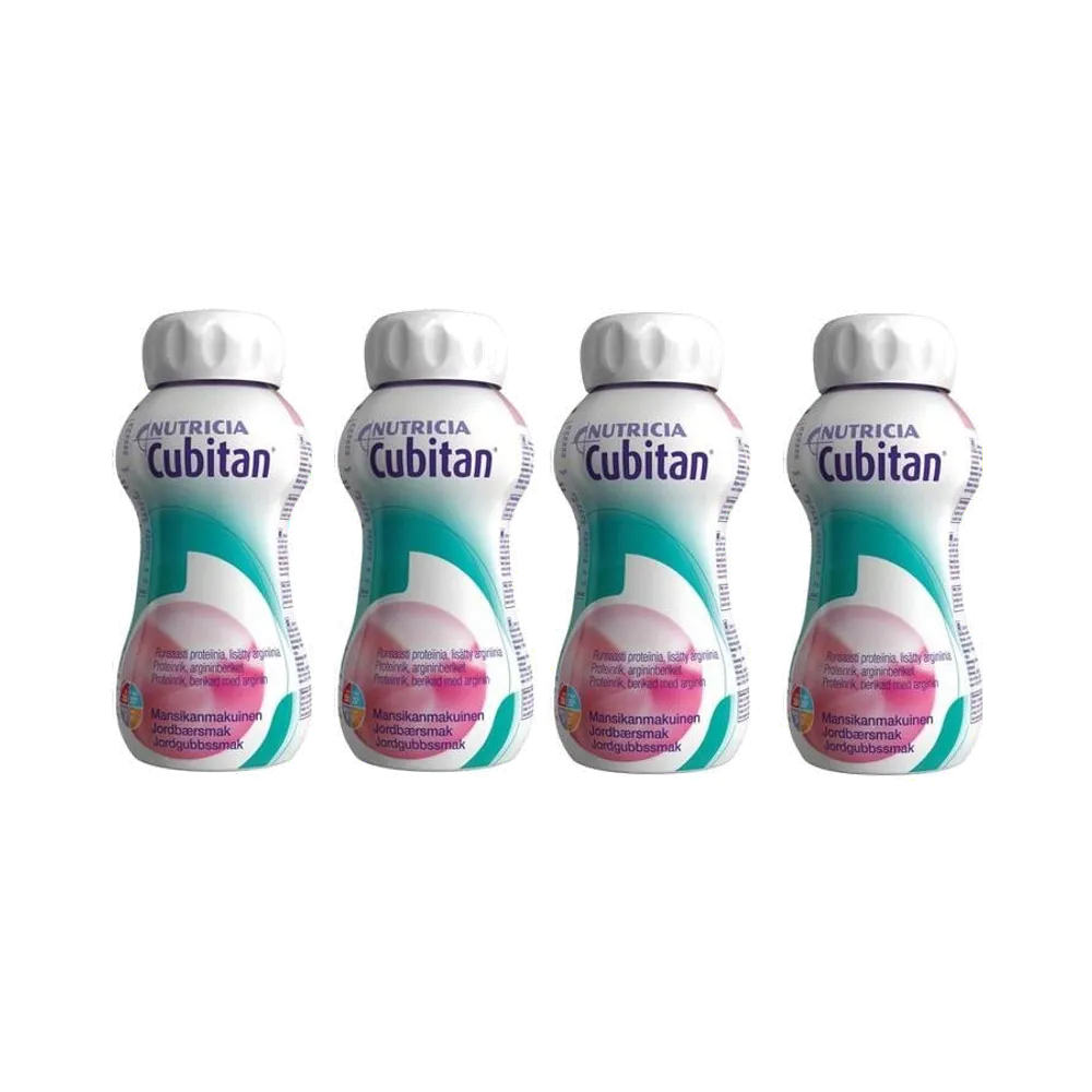 Nutricia Cubitan Jordgubb näringsdryck 4 x 200 ml