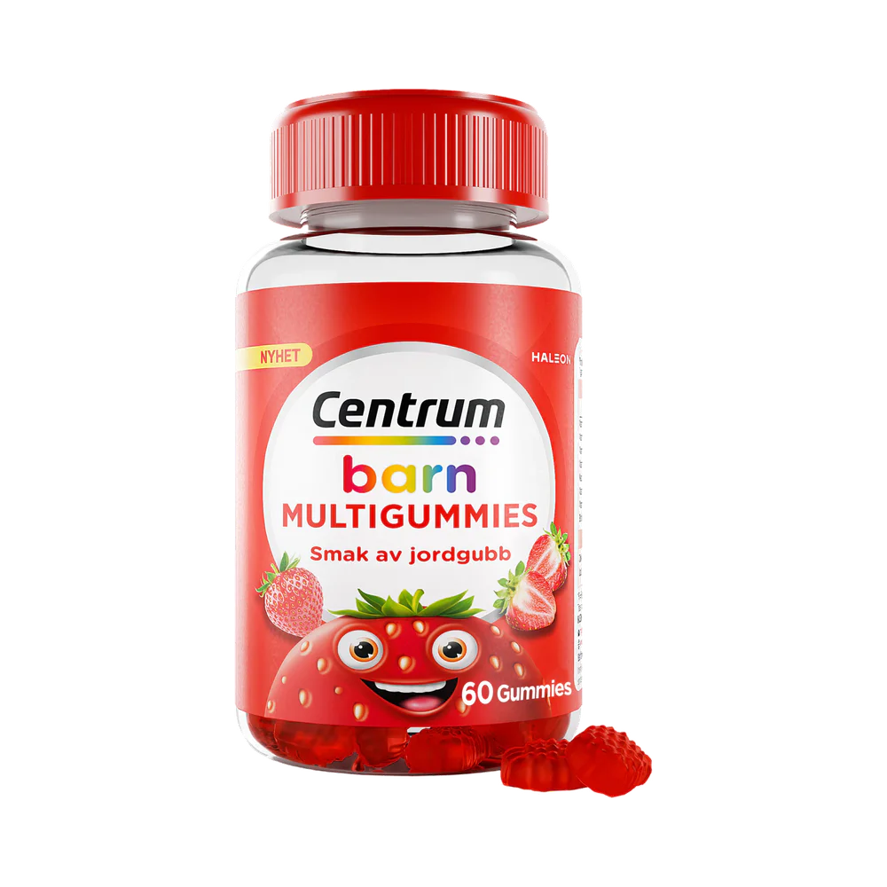 Centrum Barn Multivitamin Gummies Jordgubb tuggisar 60 st