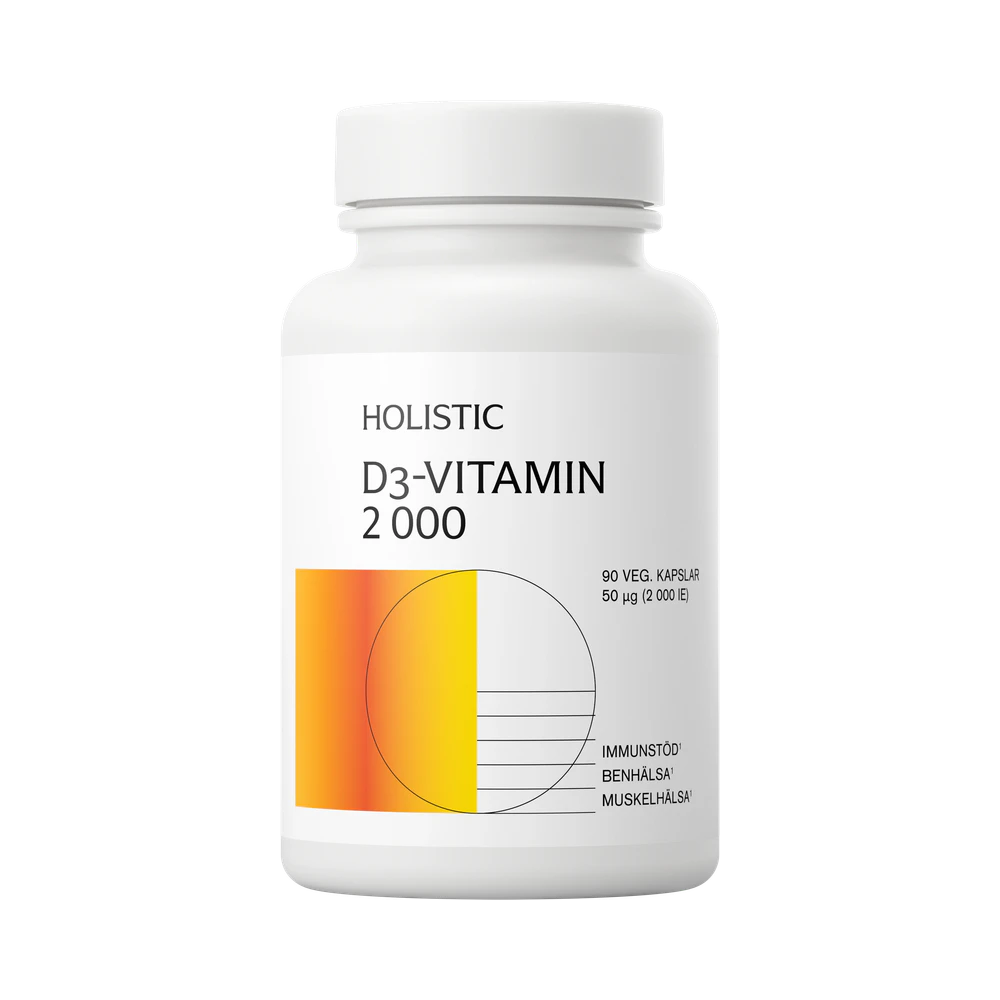 Holistic D3-vitamin 2000 IE (50 µg) vegetabiliska kapslar 90 st