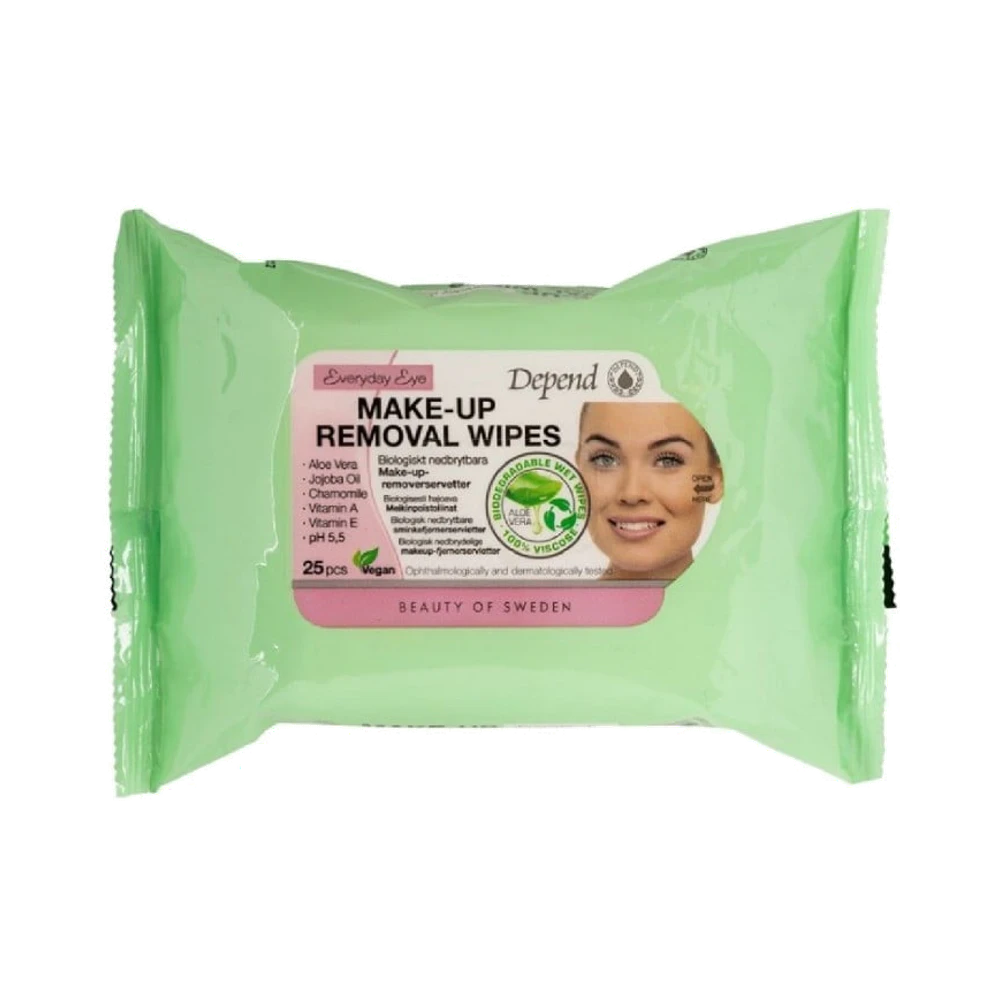 Depend Make-Up Removal wipes 25 st