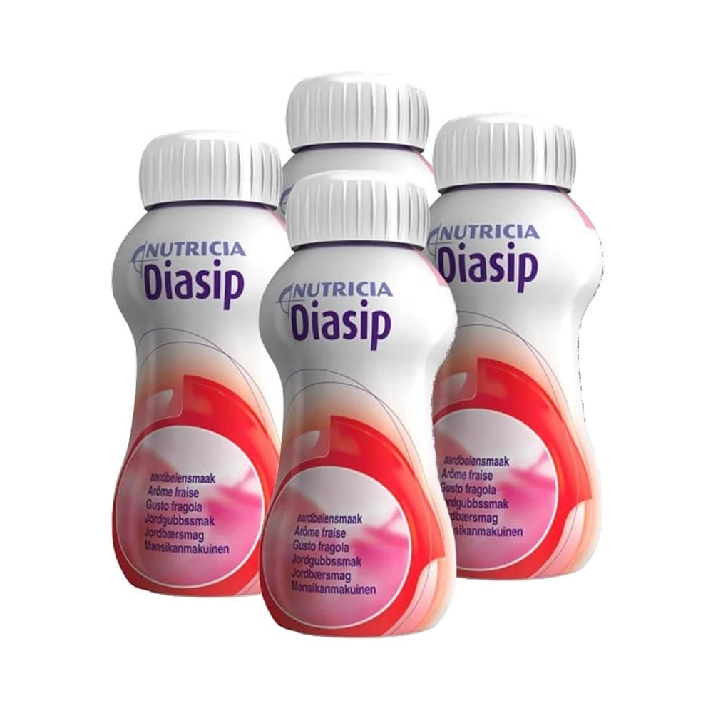 Diasip Jordgubbssmak näringsdryck 4×200 ml