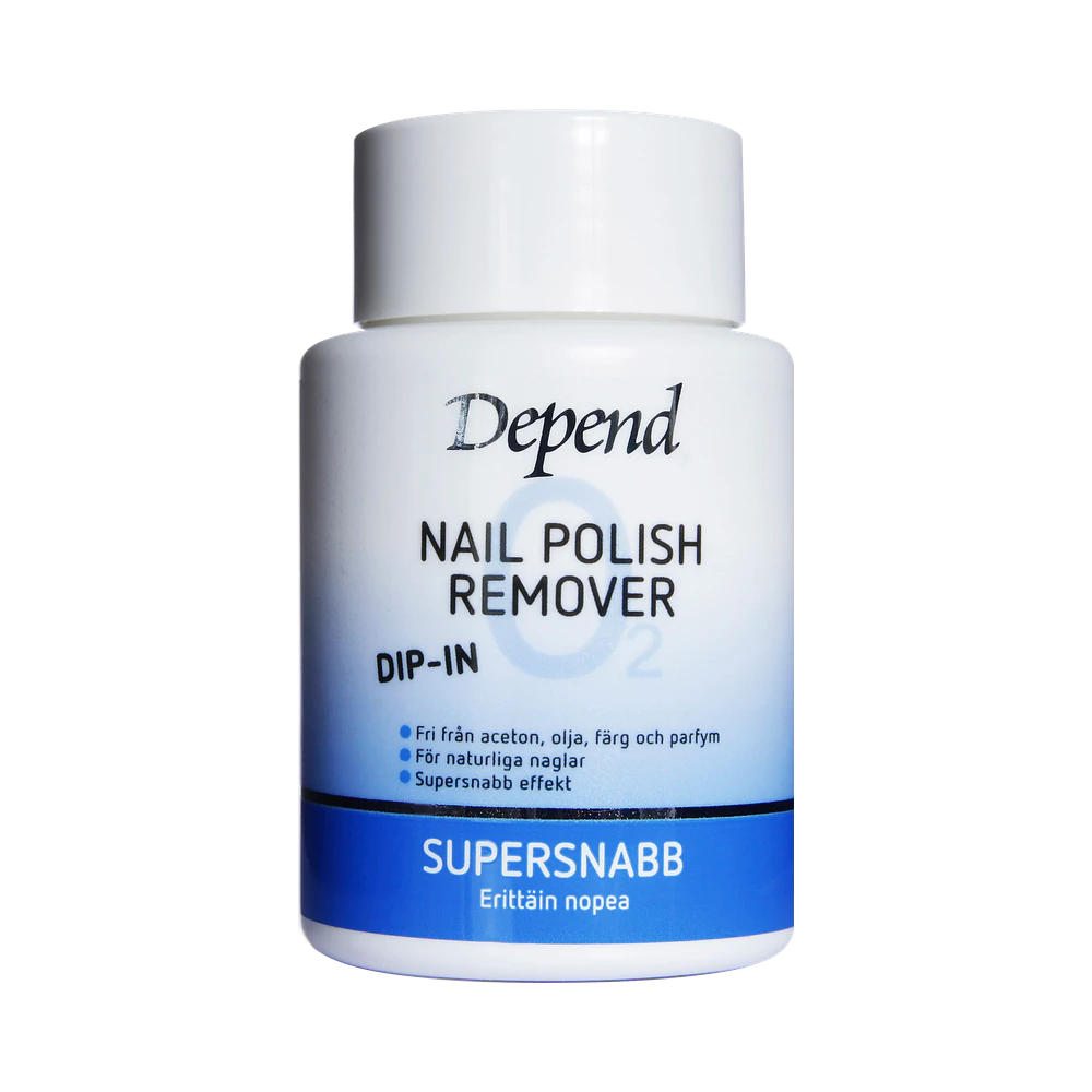 Depend O2 Dip Remover Blå nagellacksborttagning 75 ml