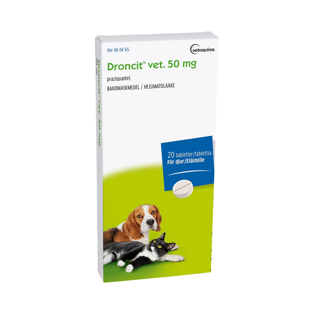 Droncit Vet. 50 mg 20 tabletter