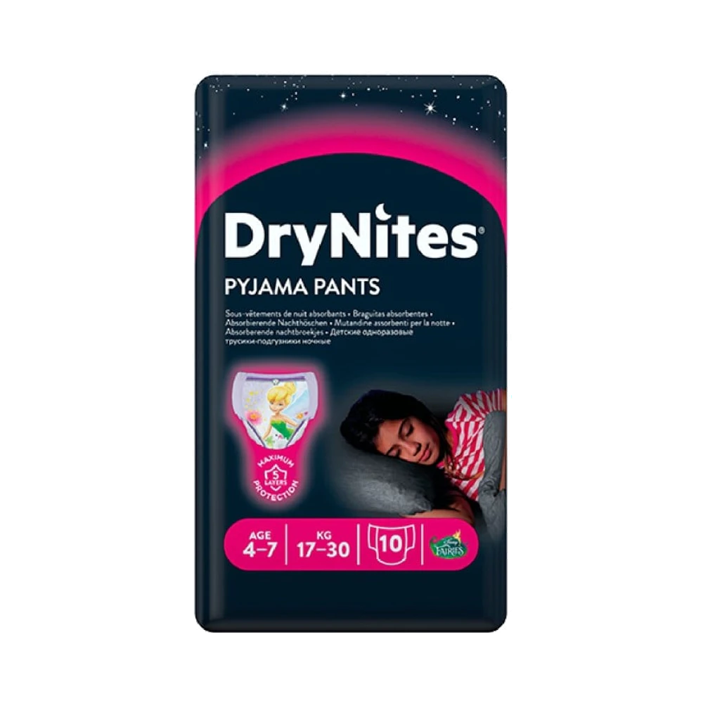 DryNites Girl 4-7 år blöja 10 st