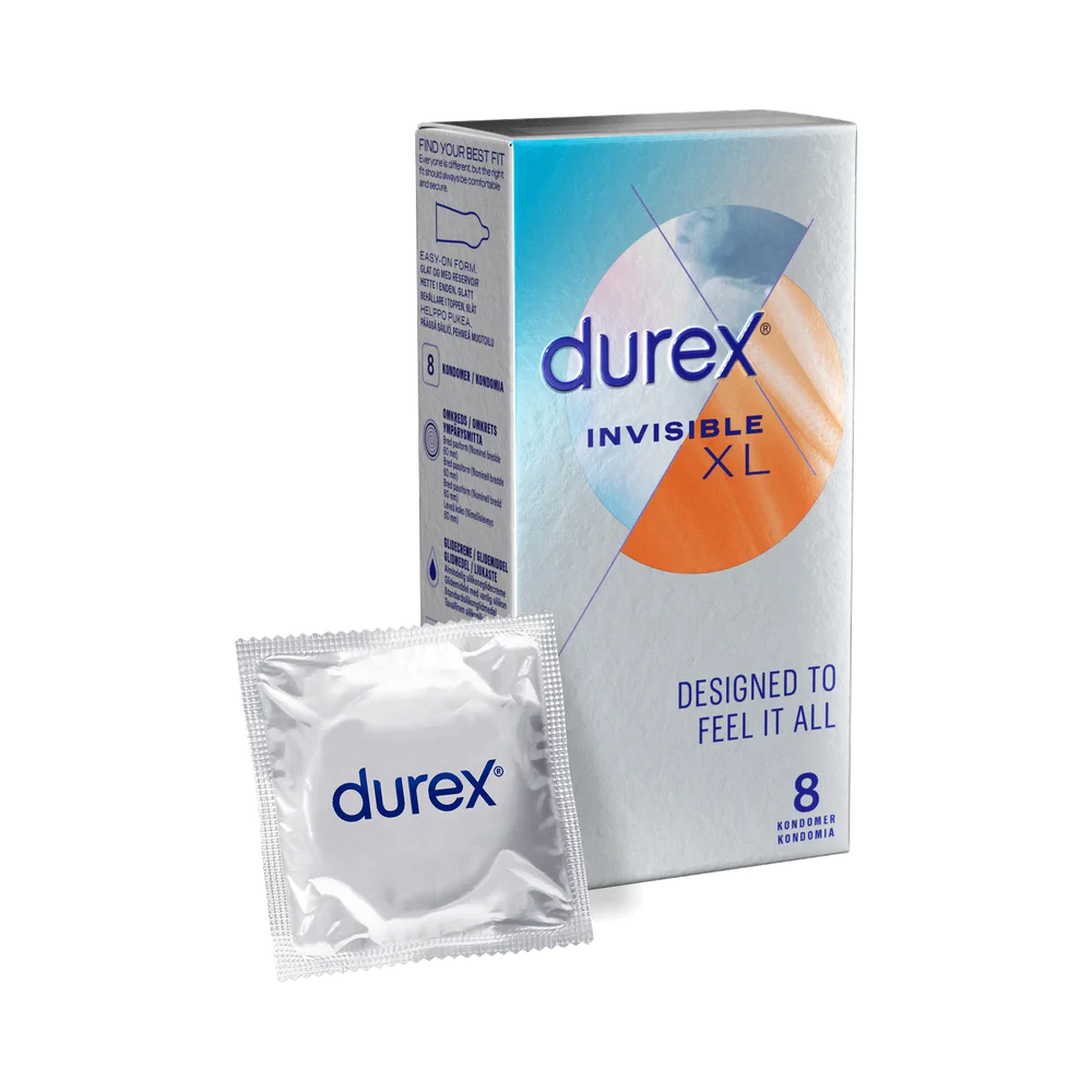 Durex Invisible XL kondomer 8 st