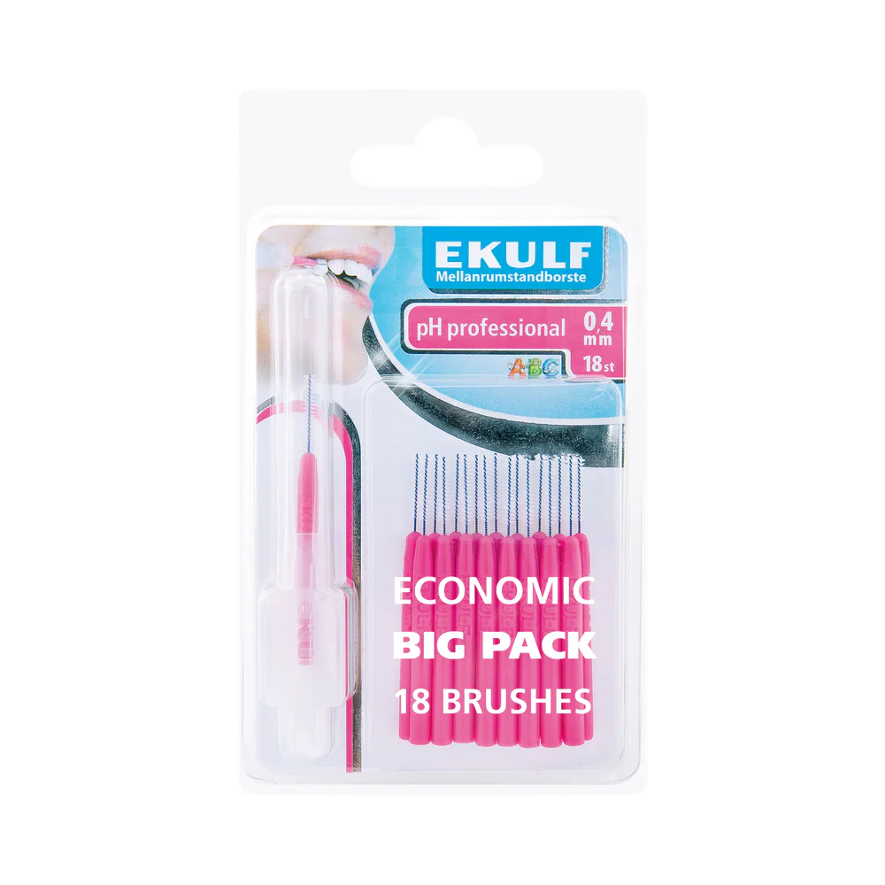 Ekulf pH Professional 0,4 mm mellanrumsborstar 18 st