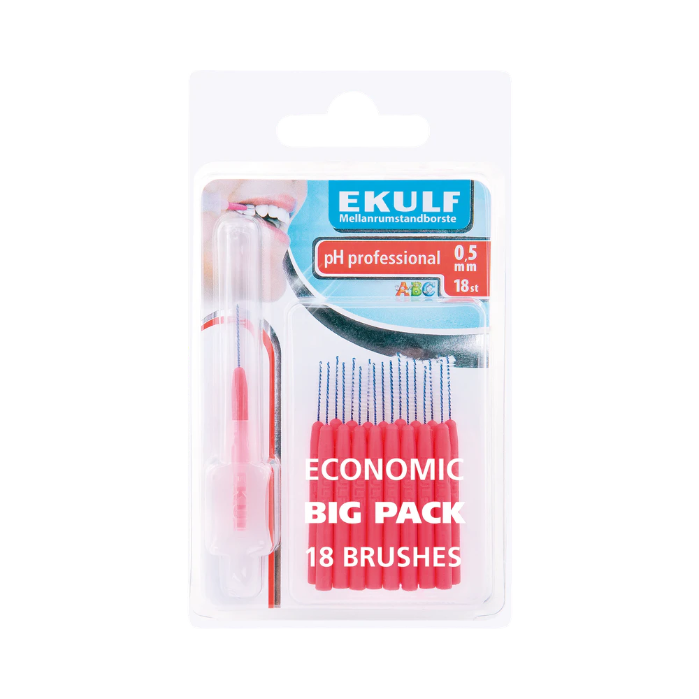Ekulf pH Professional 0,5 mm mellanrumsborstar 18 st