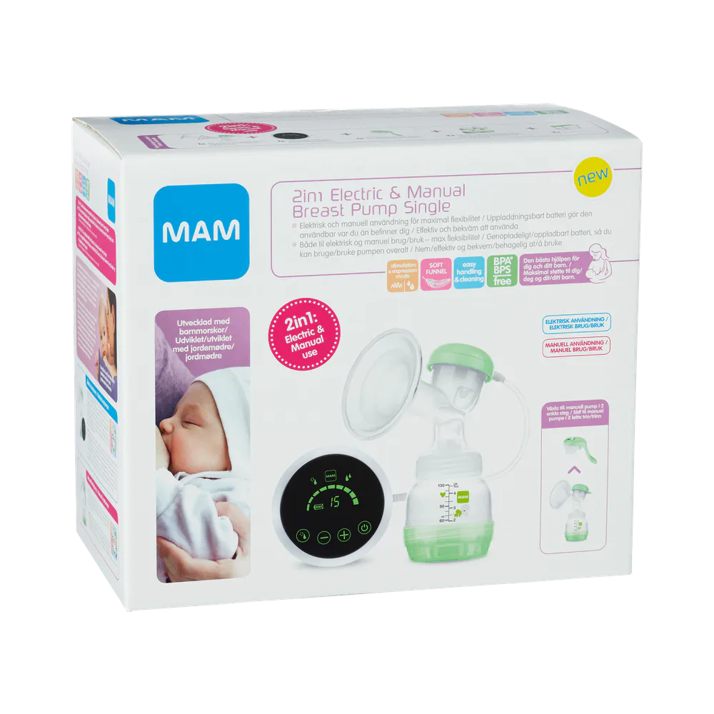 MAM 2in1 Electric & Manual Breast Pump bröstpump 1 st