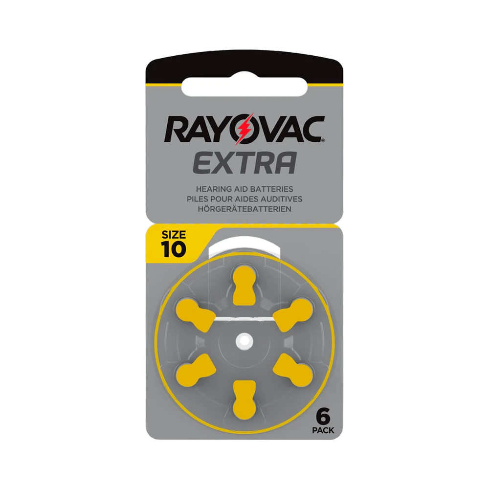 Rayovac Extra advanced 10 gul hörapparatsbatterier 6 st