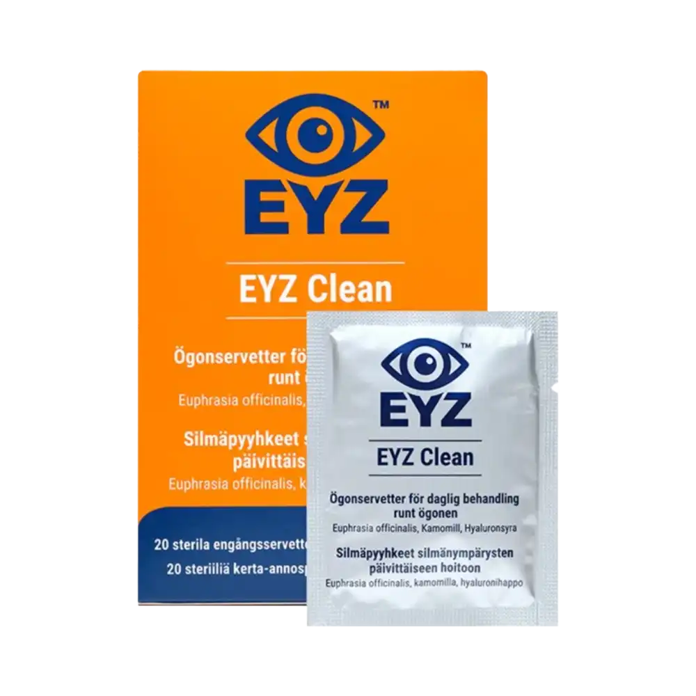 EYZ Clean Ögonservetter 20 sterila enggångsservetter