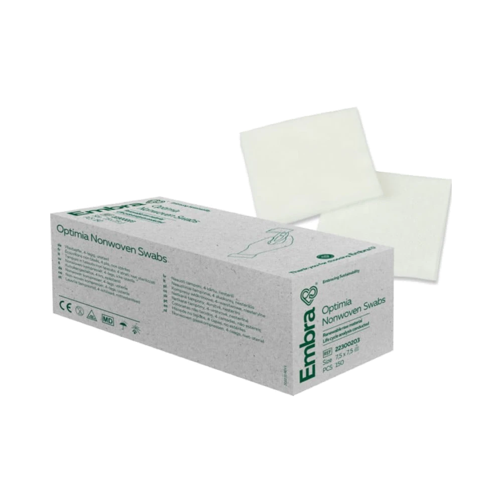 Embra Nonwoven Osteril 4 lager 7,5 x 7,5 cm kompress 150 st