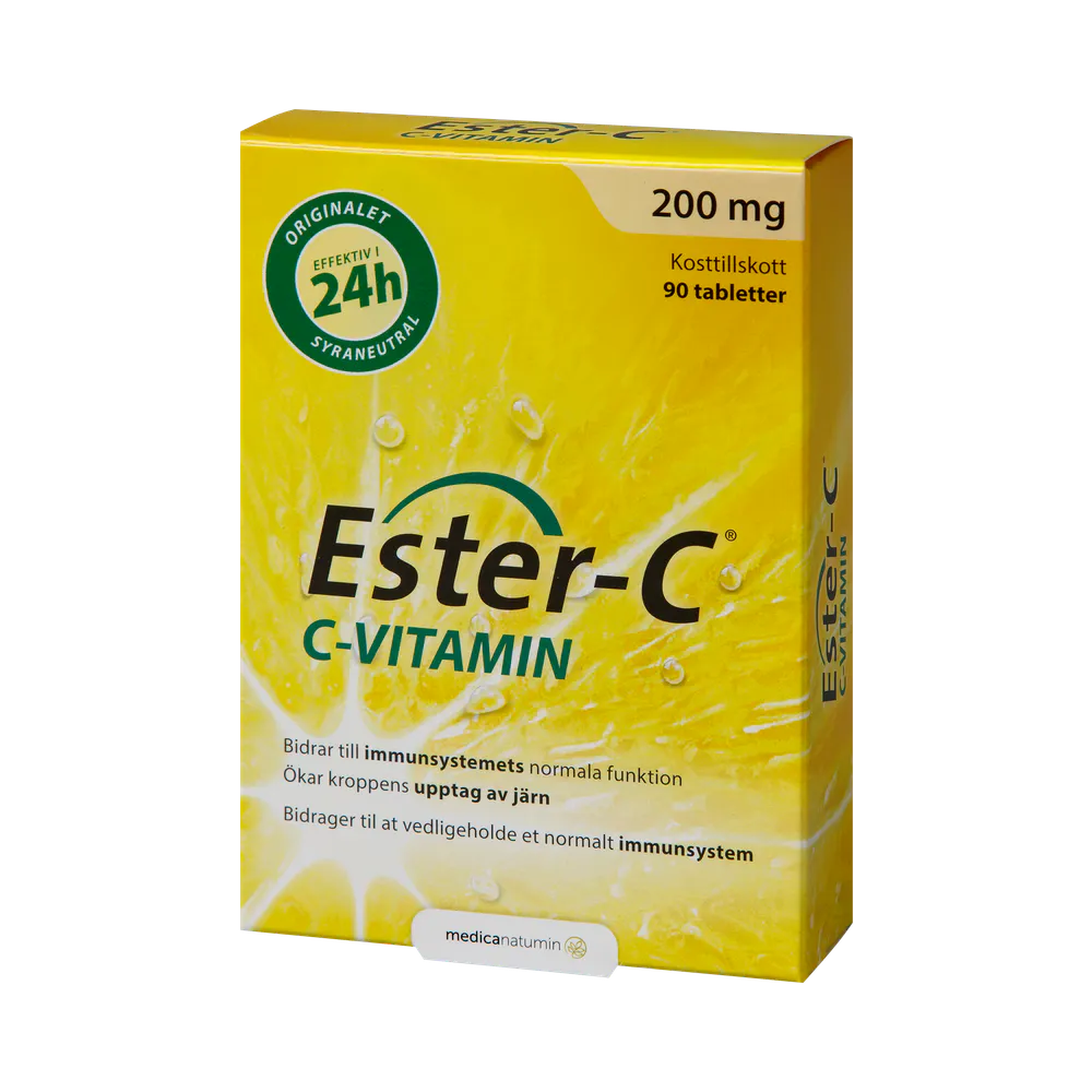Ester-C C-vitamin 200 mg 90 tabletter