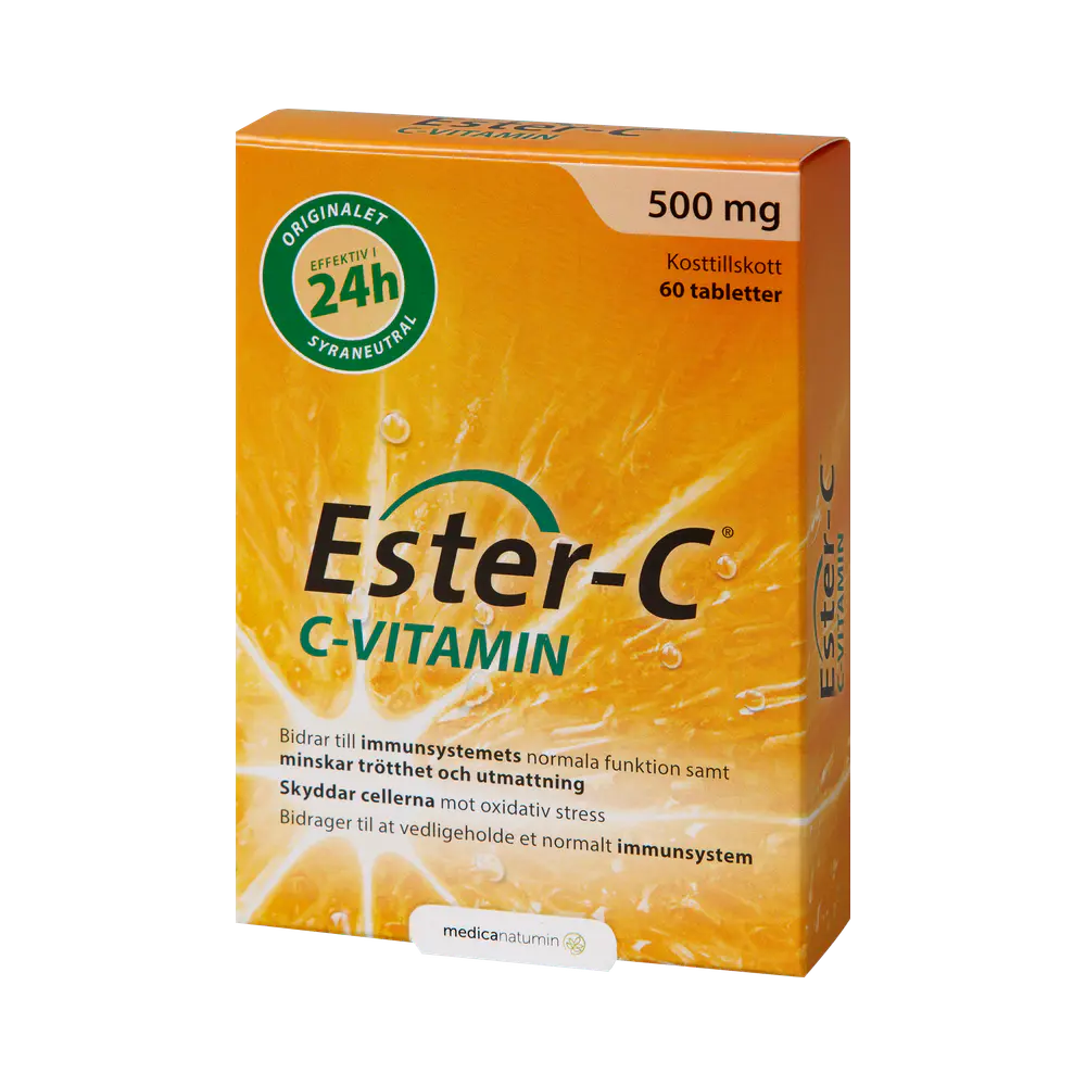 Ester-C C-vitamin 500 mg 60 tabletter