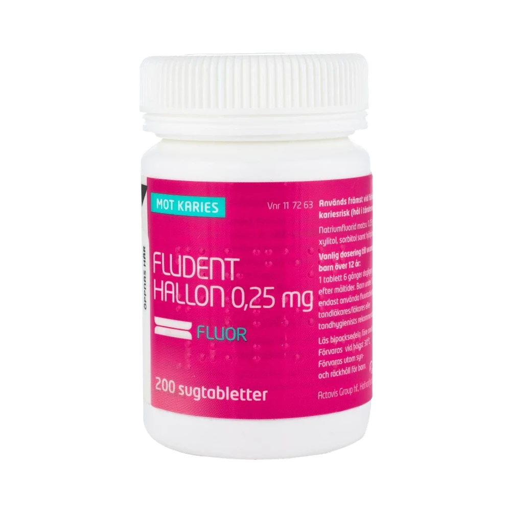 Fludent hallon 0,25 mg sugtablett 200 st