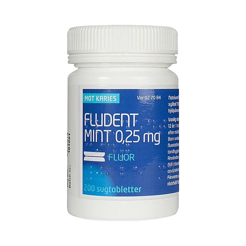 Fludent mint 0,25 mg sugtablett 200 st