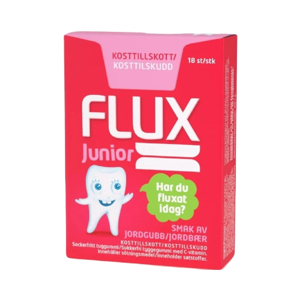 FLUX JUNIOR Jordgubb tuggummi 18 st