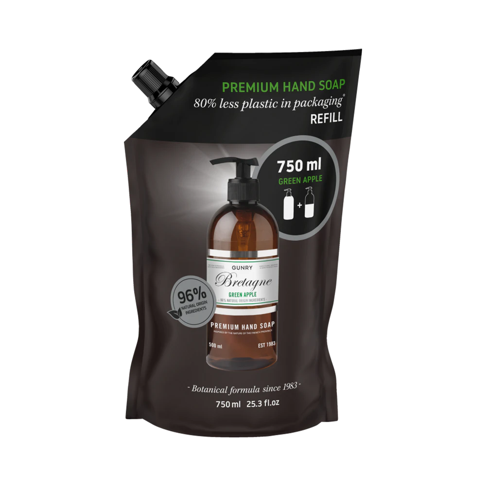 Gunry Premium Green Apple flytande handtvål refill 750 ml