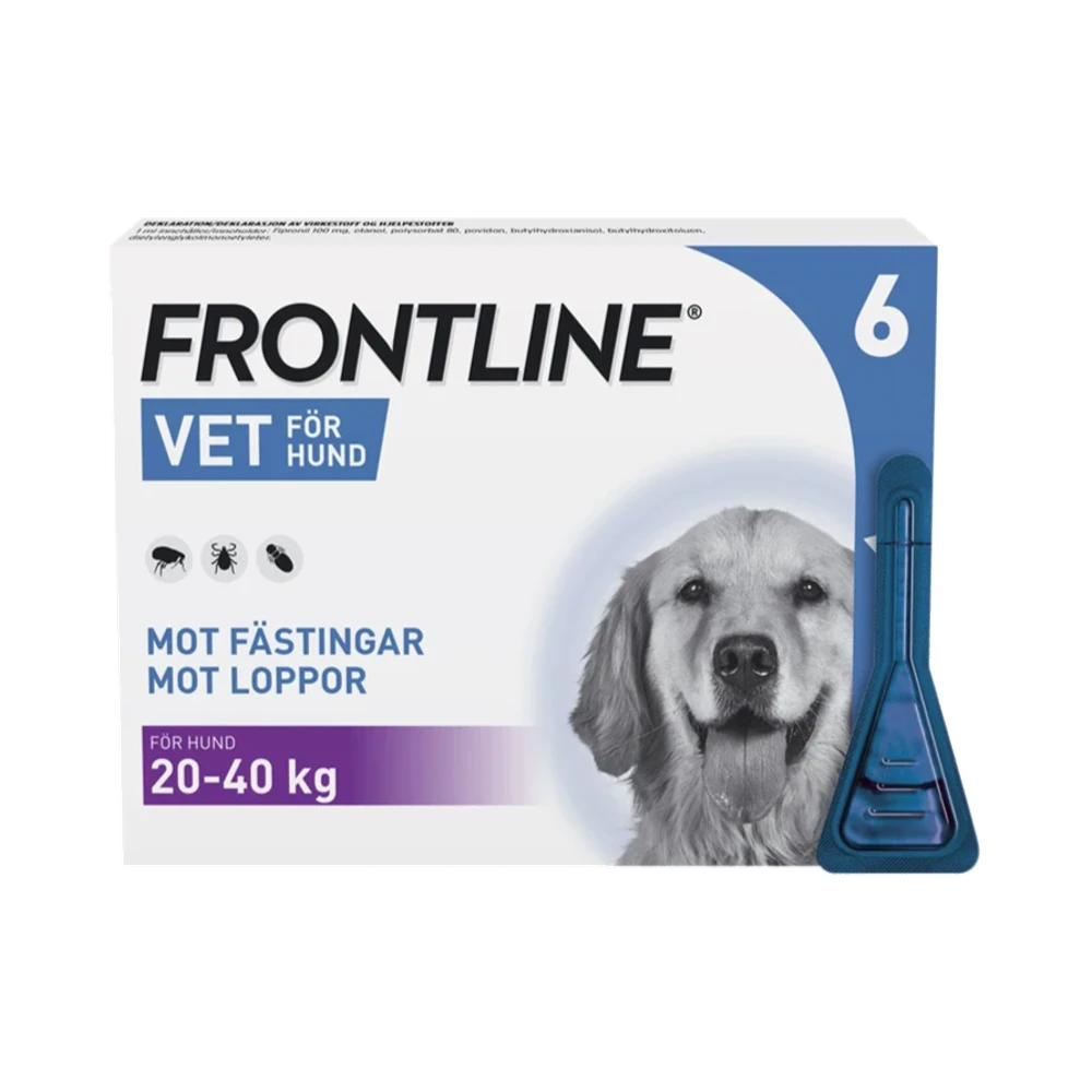 Frontline Vet Hund 20–40 kg 100 mg/ml spot-on-lösning 6 x 2,68 ml
