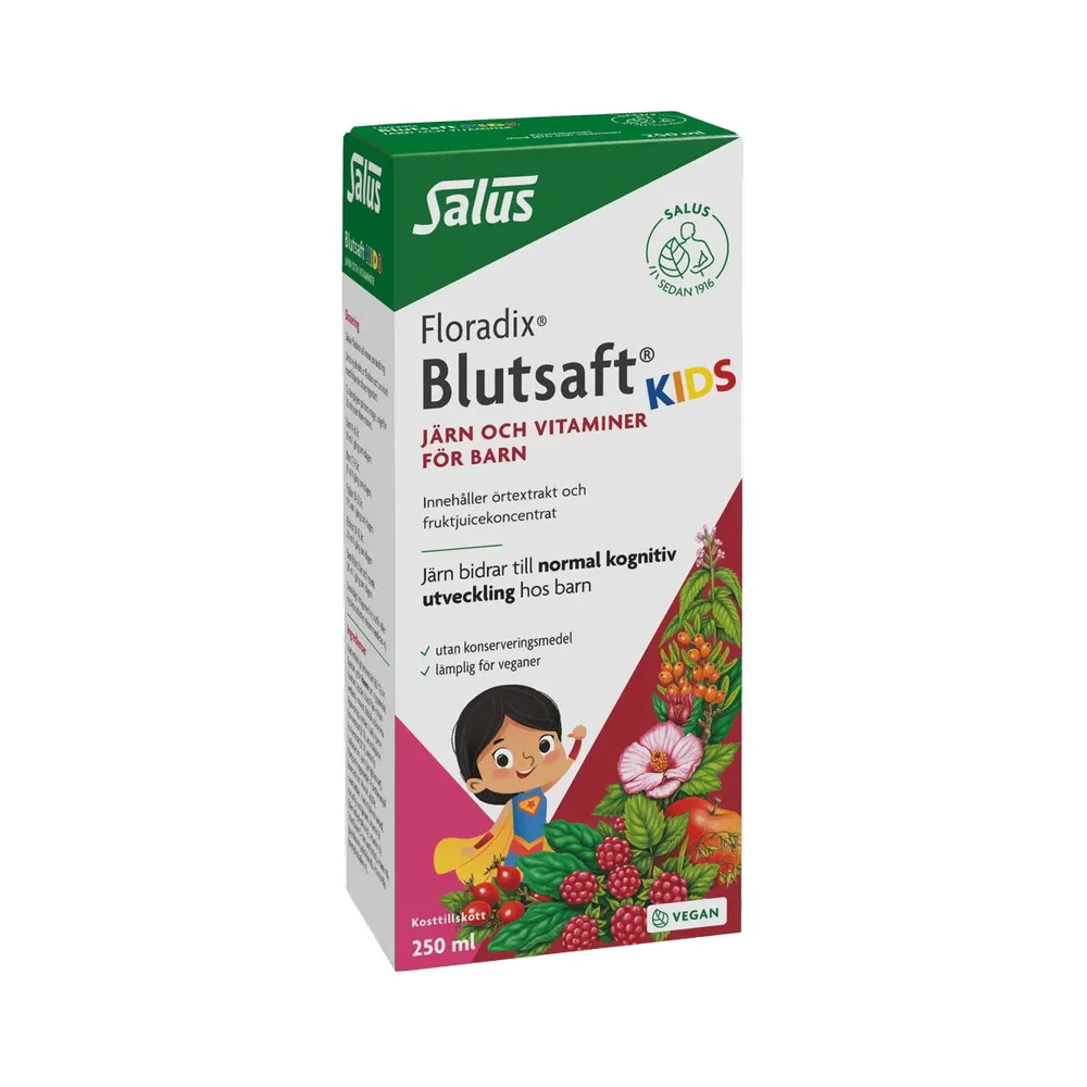 Blutsaft Kids 4-12 år flytande kosttillskott 250 ml
