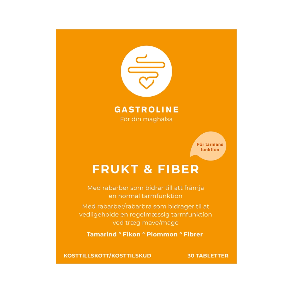 GASTROLINE Frukt & Fiber 30 tabletter