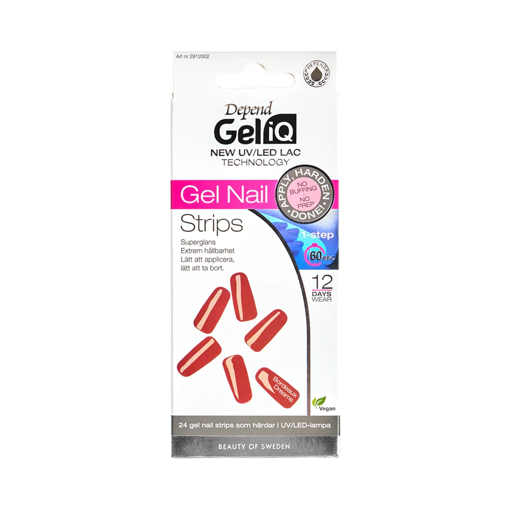 Depend Gel iQ Bordeaux Dreams gel nail strips 24 st