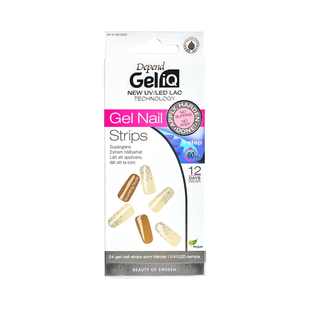 Depend Gel iQ Sparkling Nude gel nail strips 24 st
