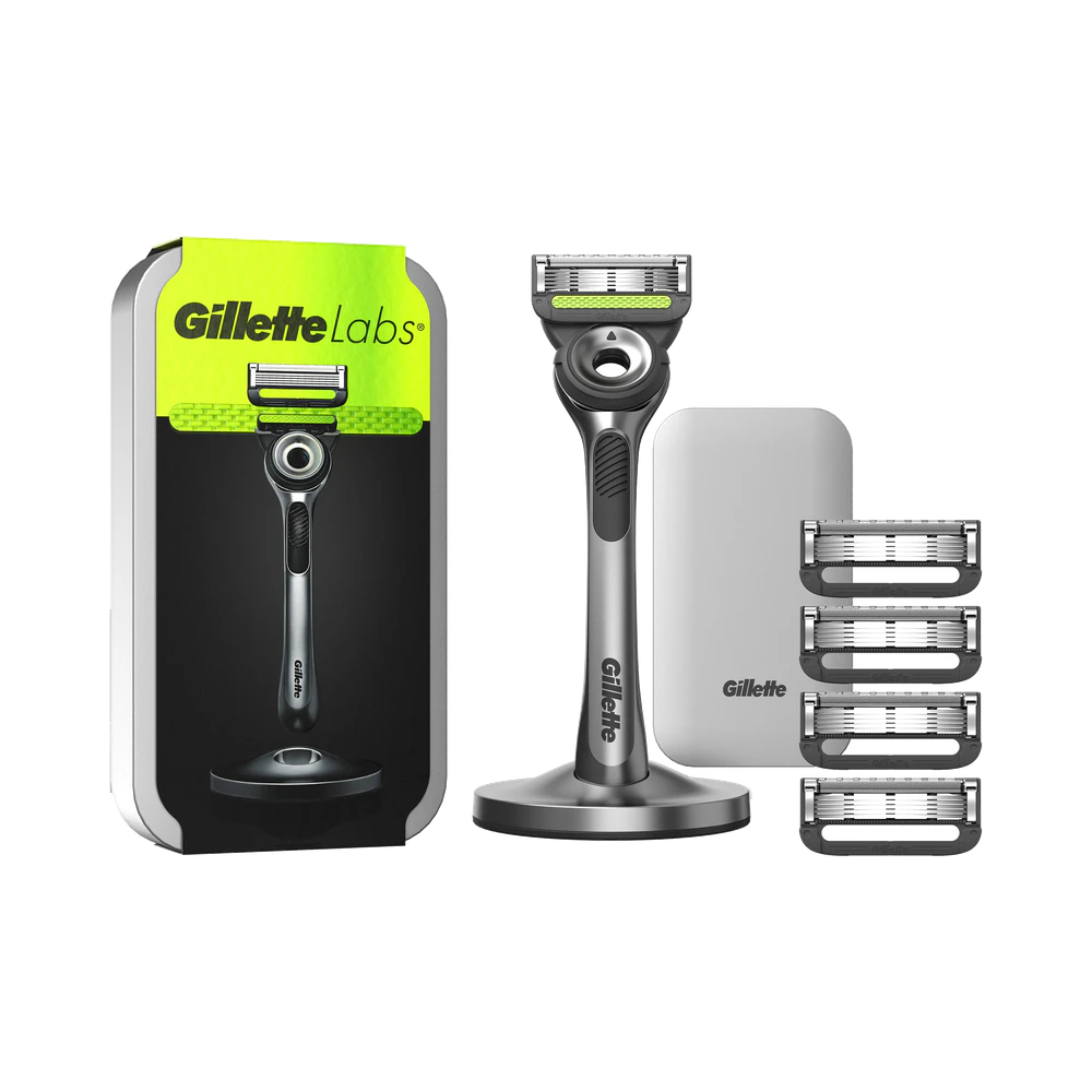 Gillette Labs Exfolierande Rakhyvel med Reseetui + 5 blad