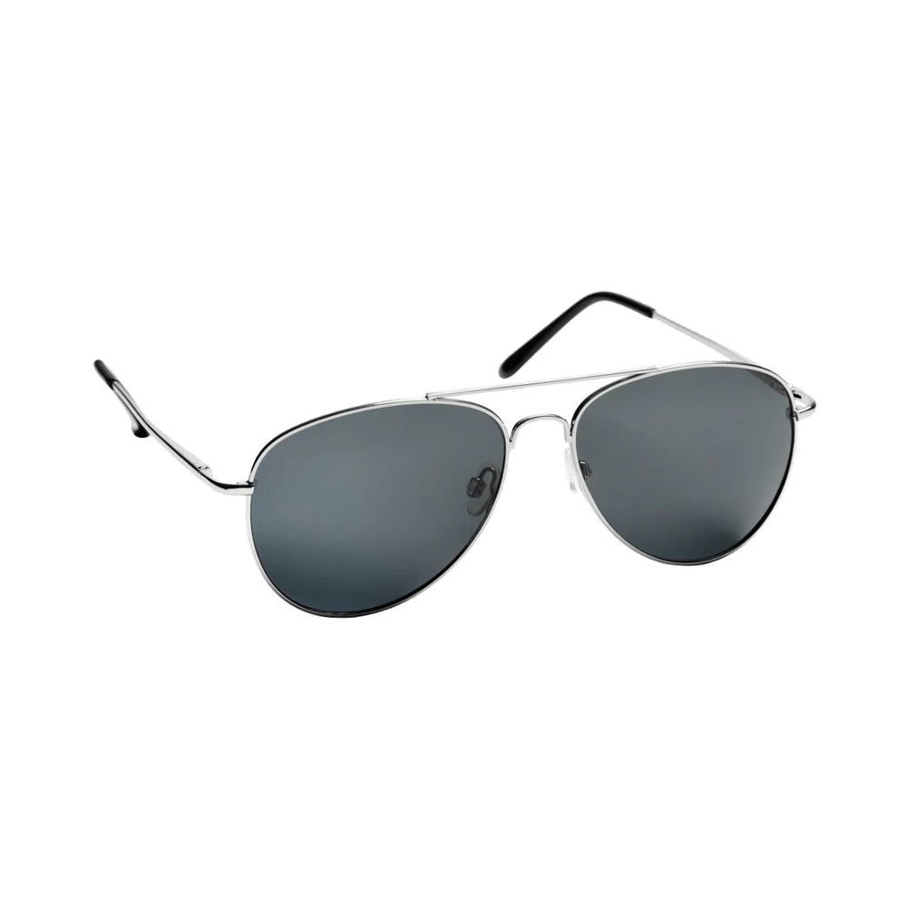 Haga Eyewear Toronto Polarized Silver Metal Black Lens solglasögon 1 st