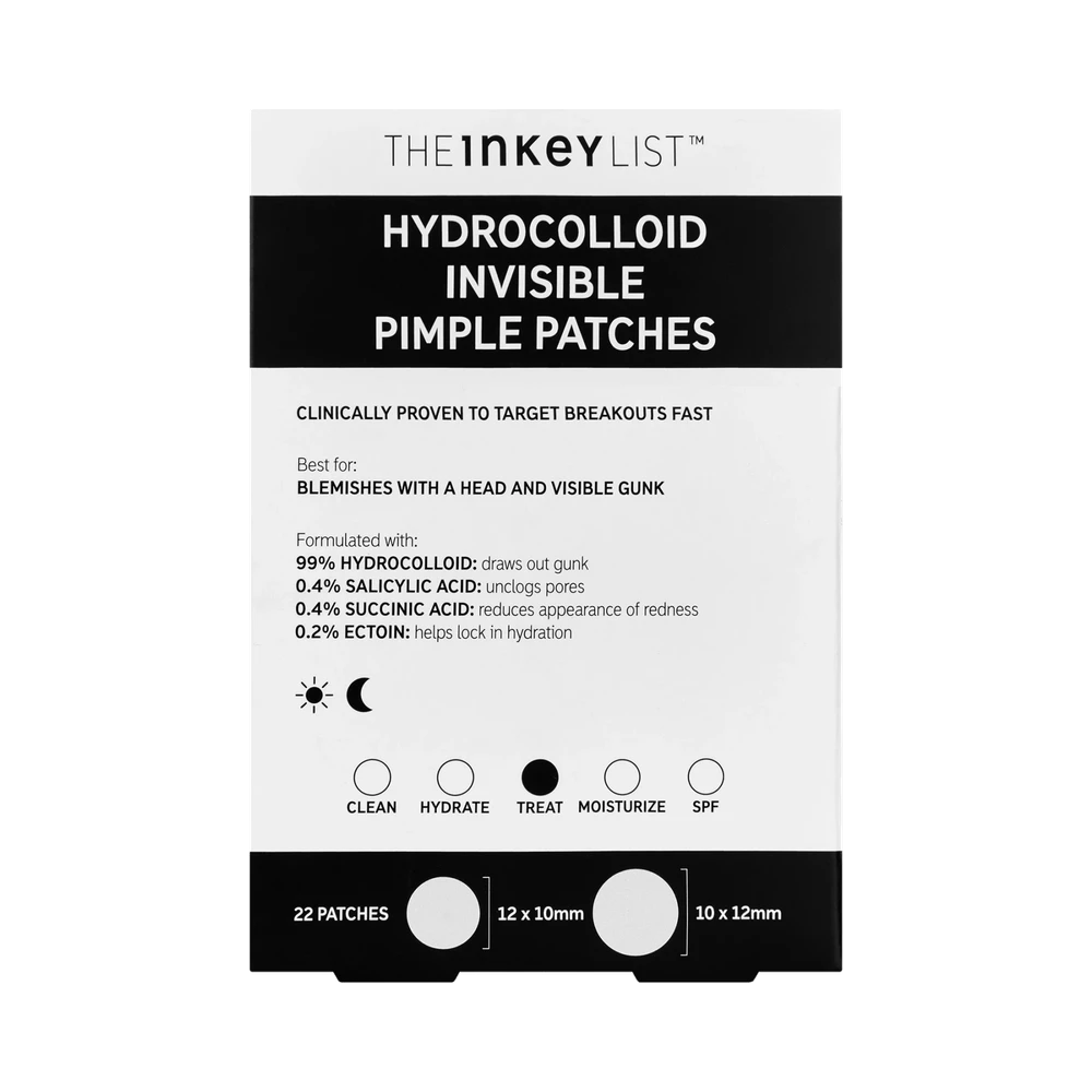 The Inkey List Hydrocolloid Invisible Pimple Patches finnplåster 22 st