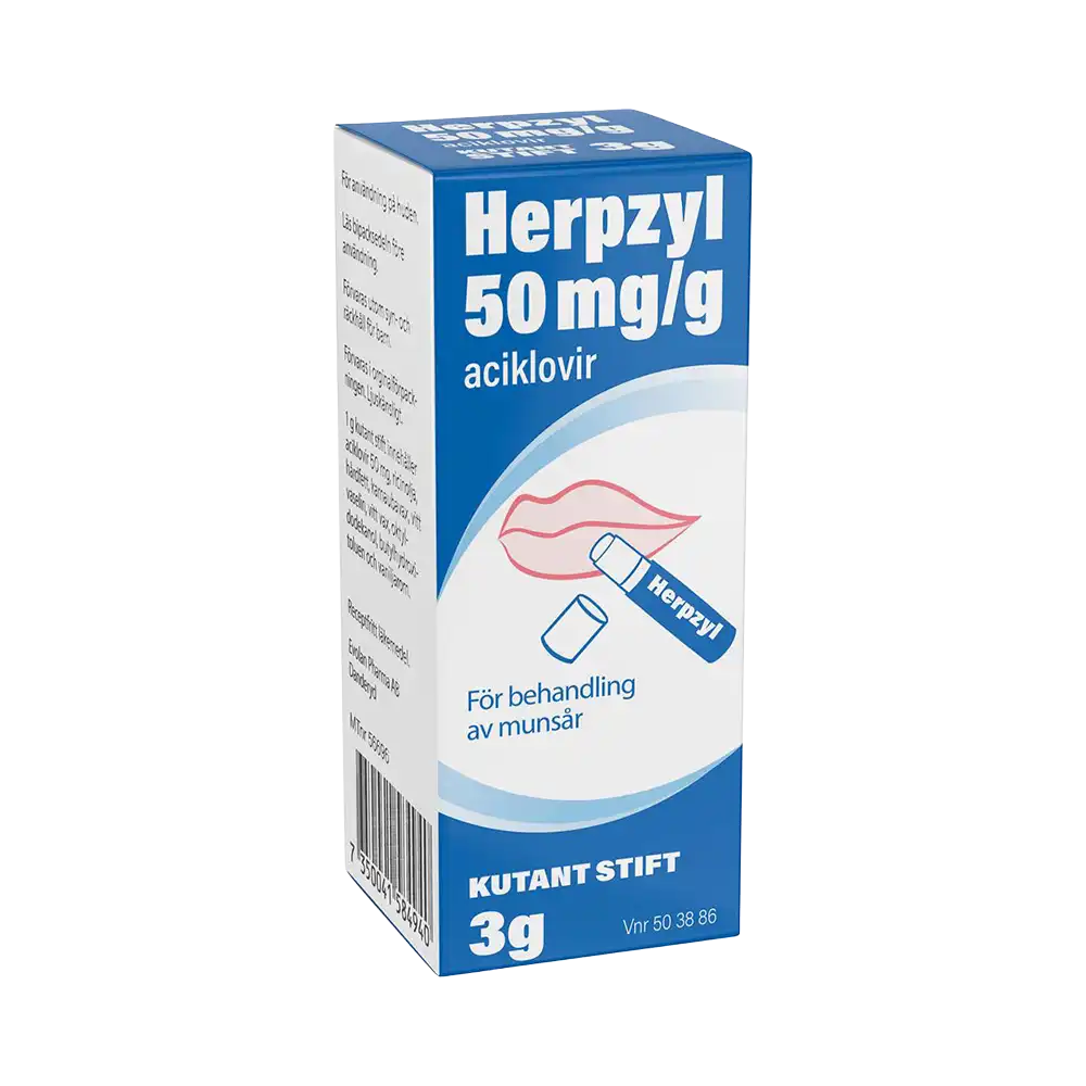 Herpzyl 50 mg-g aciklovir 3 g kutant stift