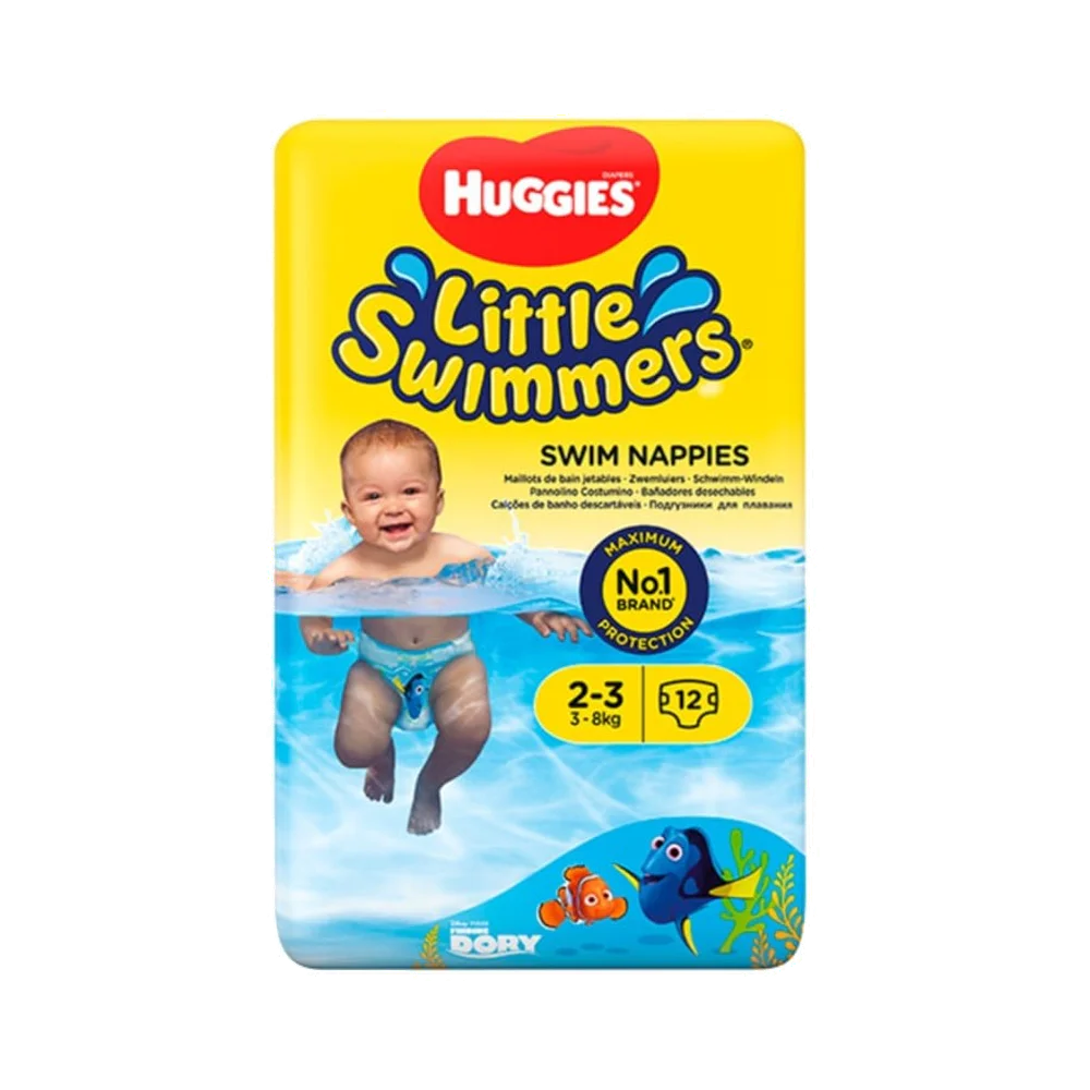 Huggies Little Swimmers 2-3 3-8 kg badblöjor 12 st