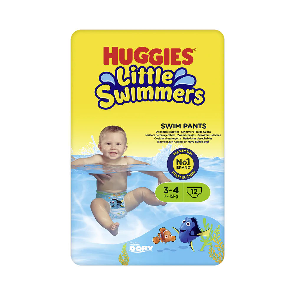 Huggies Little Swimmers Storlek 3–4 7–15 kg badblöjor 12 st
