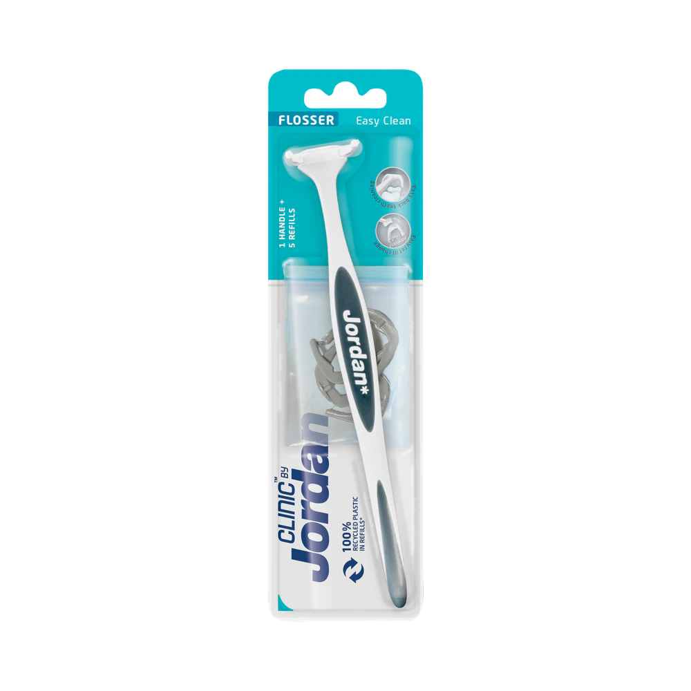 Jordan Clinic Easy Clean Flosser tandtrådshållare 1 st + refill 5 st