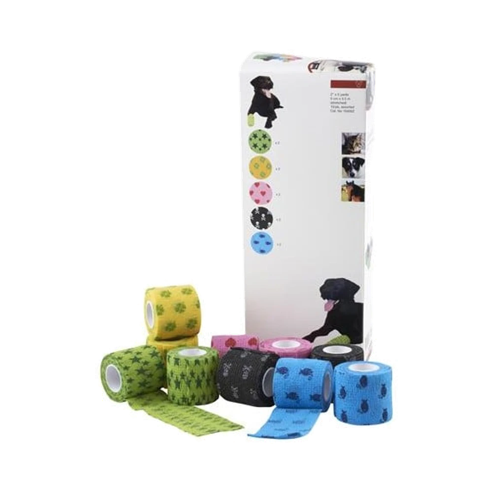 Fun-Flex elastisk 5 cm x 4,5 m, storpack binda 10 st