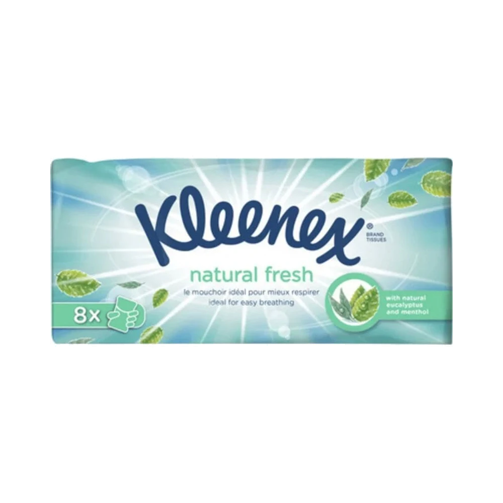Kleenex Balsam Fresh Natural Fresh näsdukar 8 x 9 st