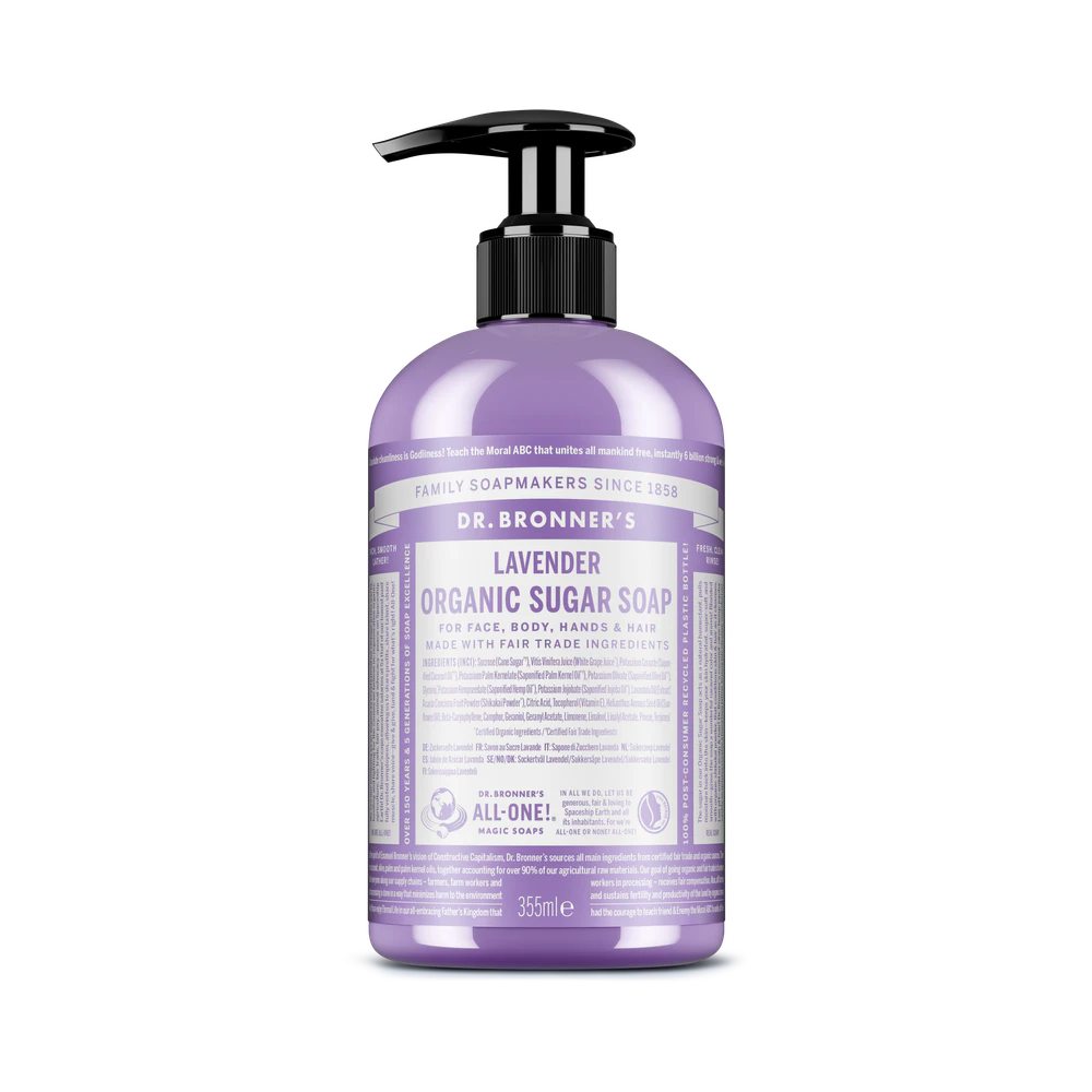Dr. Bronner’s Lavender Organic Sugar Soap flytande tvål 355 ml