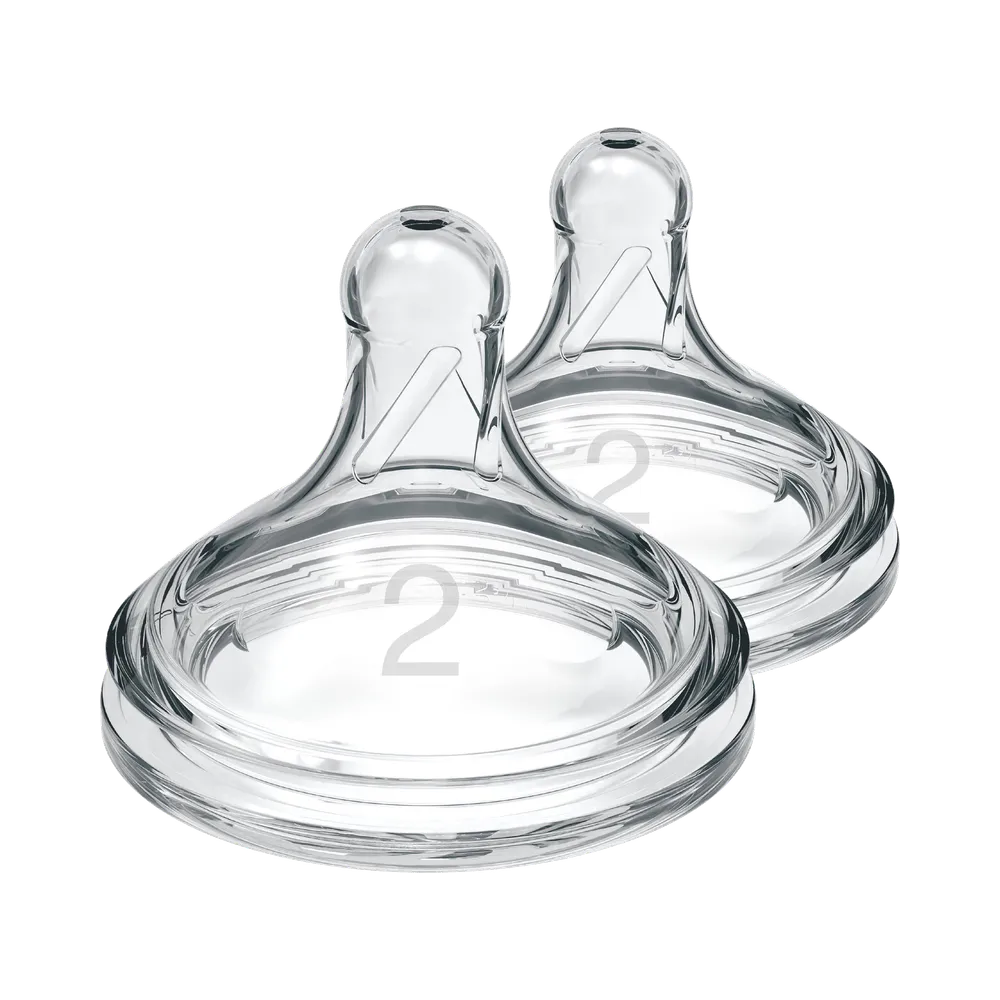 Dr Brown Level 2 Wide-Neck Silicone Options+ Nipple dinapp 2 st