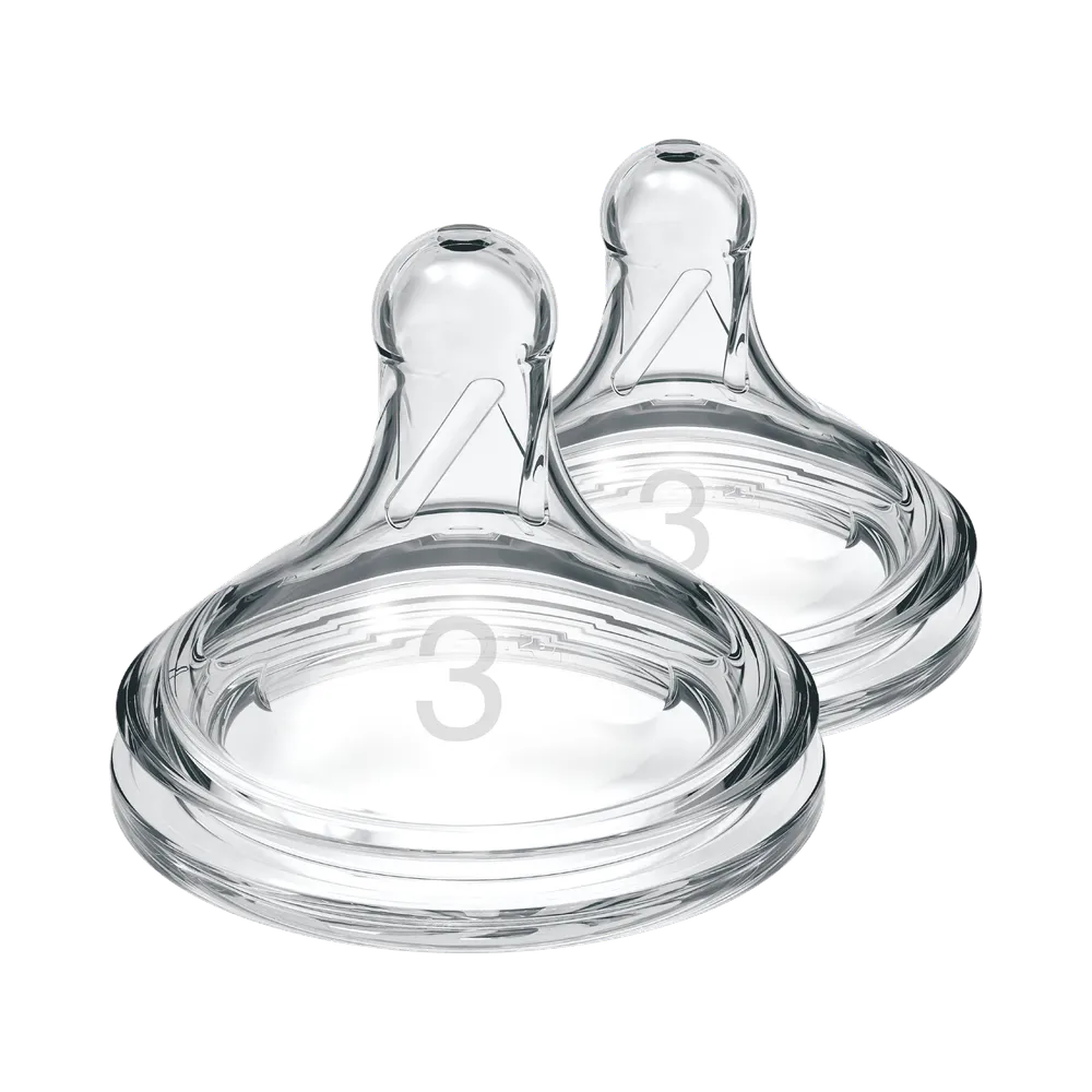 Dr Brown Level 3 Wide-Neck Silicone Options+ Nipple dinapp 2 st