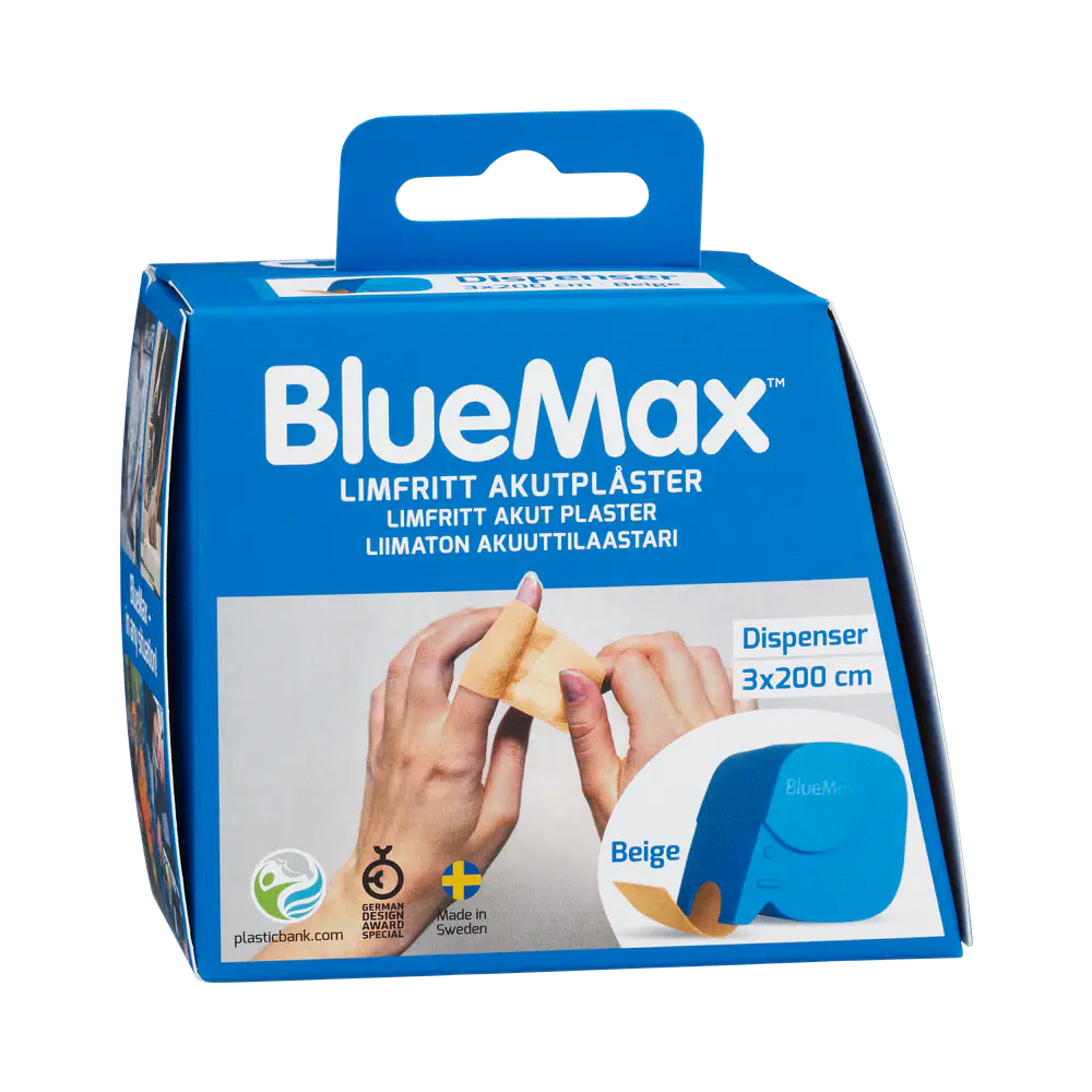 BlueMax-II Dispenser Limfritt akutplåster 3 cm x 200 cm 1 st