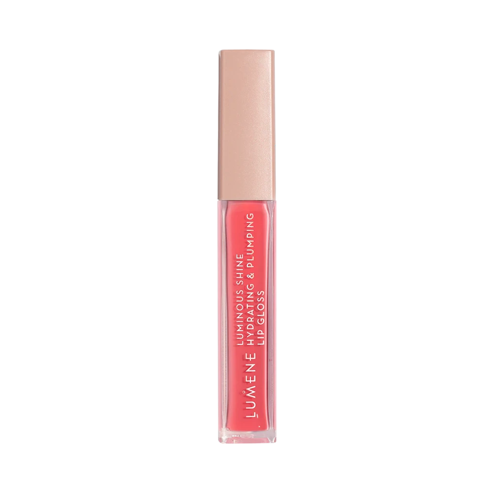 Lumene Luminous Shine Hydrating & Plumping 4 Peach Pink lip gloss 5 ml