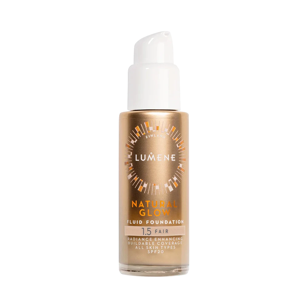 Lumene Natural Glow Fluid SPF 20, 1.5 Fair foundation 30 ml