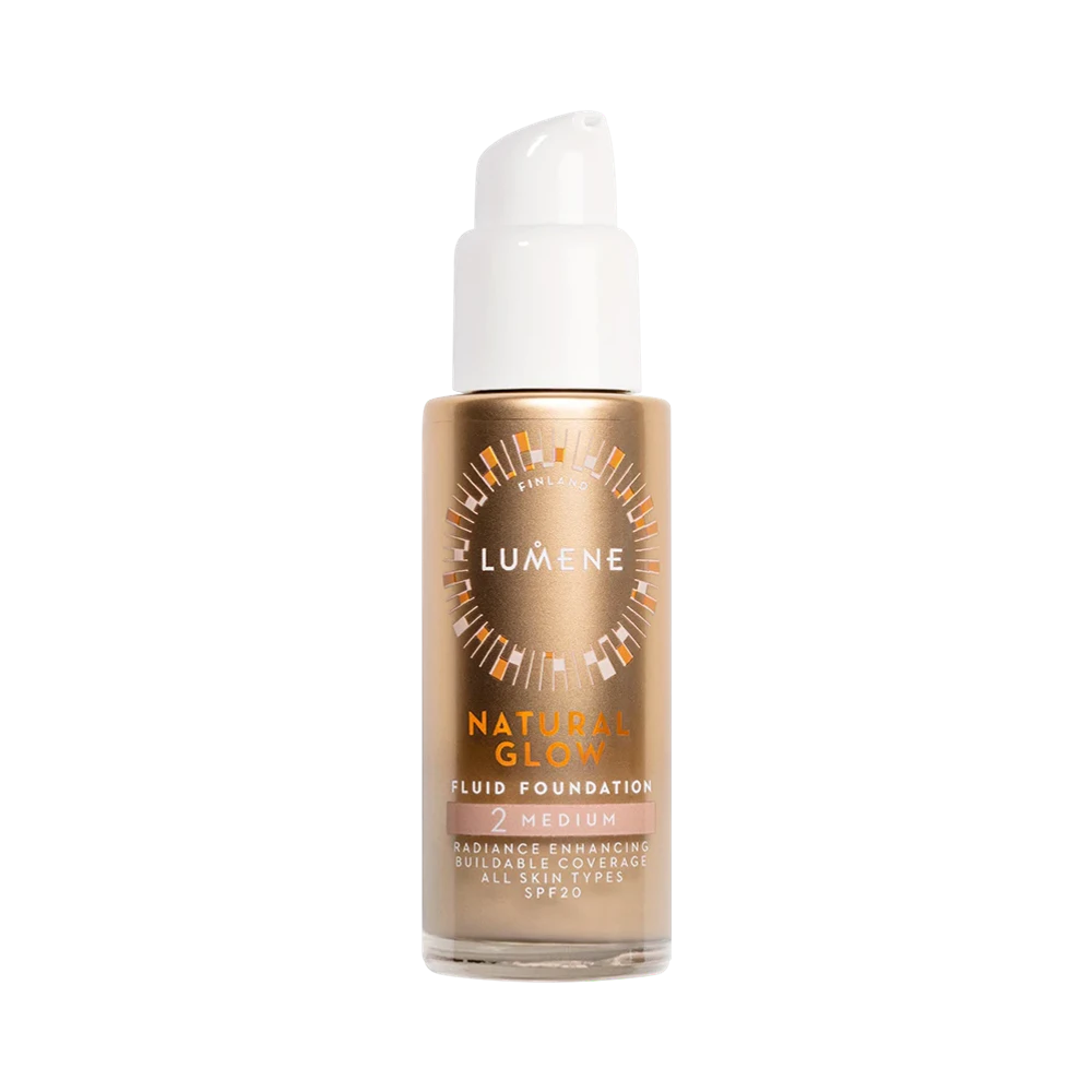 Lumene Natural Glow Fluid SPF 20, 2 Medium foundation 30 ml