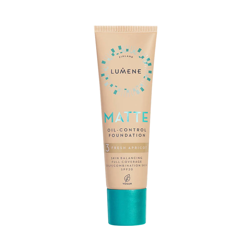 Lumene Matte Oil-Control SPF 20, 3 Fresh Apricot foundation 30 ml