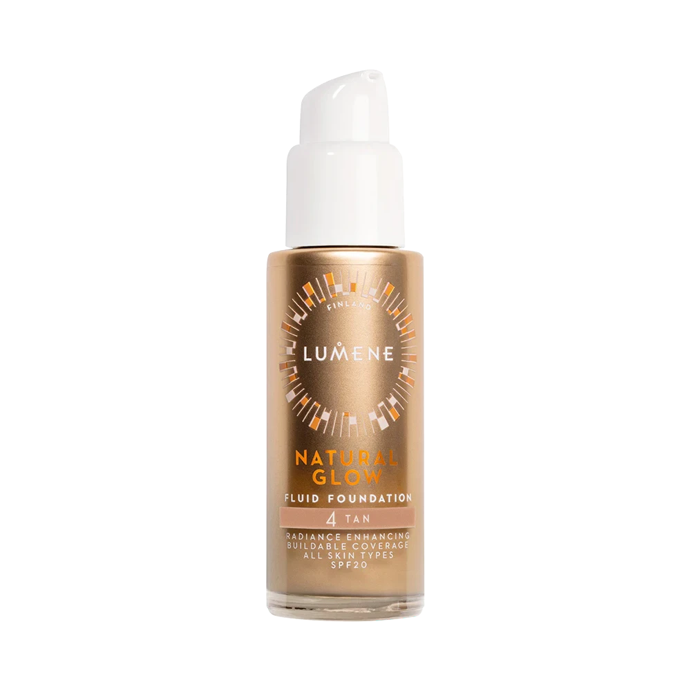 Lumene Natural Glow Fluid SPF 20, 4 Tan foundation 30 ml