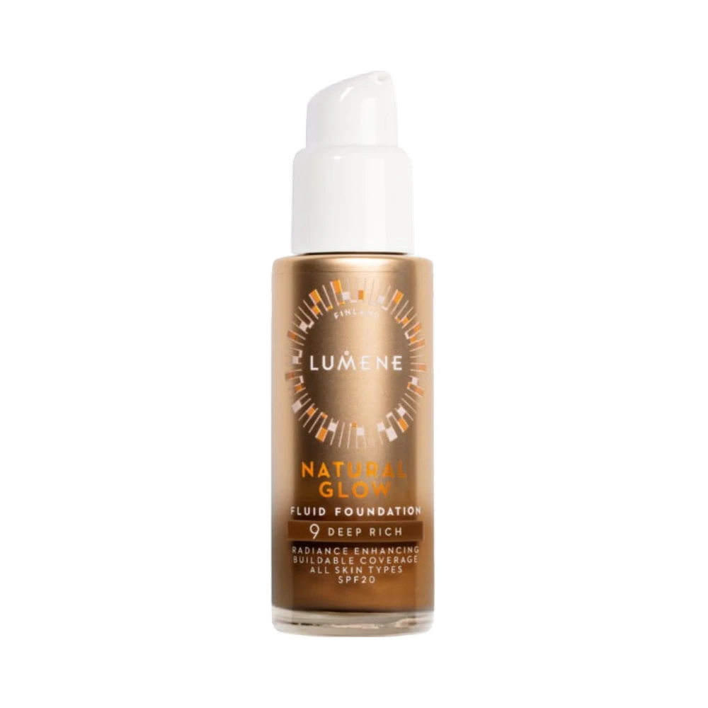 Lumene Natural Glow Fluid SPF20, 9 Deep Rich foundation 30 ml