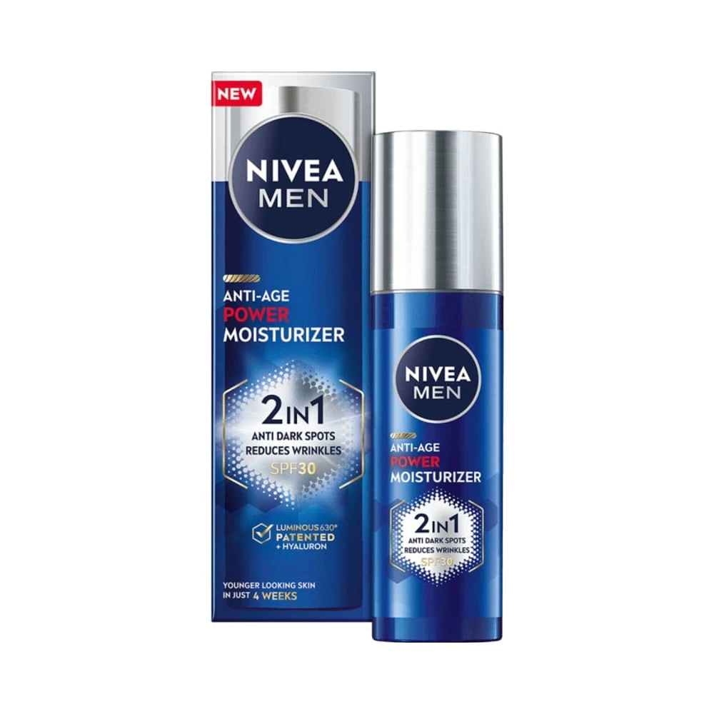 NIVEA MEN Luminous Anti-Age Power 2in1 SPF30 moisturiser 50 ml