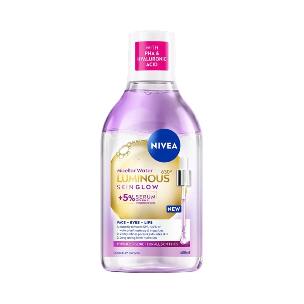 NIVEA Luminous Skin Glow Micellar Water + serum 5% micellärvatten 400 ml