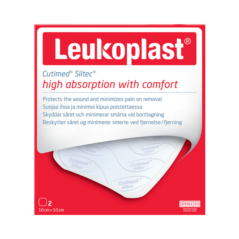 Leukoplast Cutimed Siltec 10×10 cm skumförband 2 st