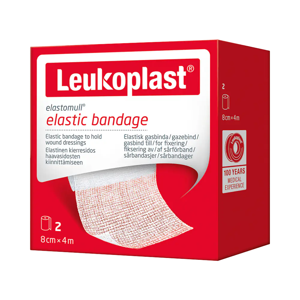Leukoplast Elastomull 8 cm x 4 m fixeringslinda 2 st